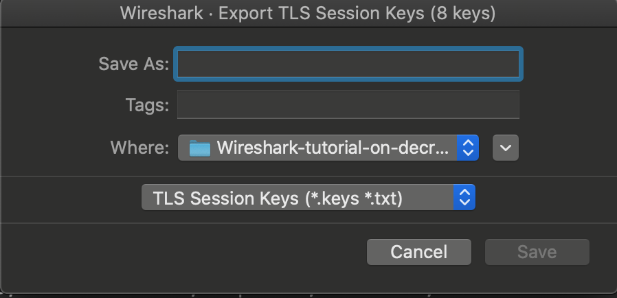 ws tls session keys