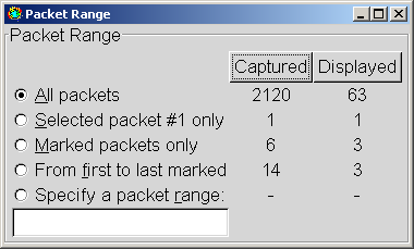 packet range frame